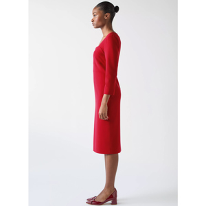 LK Bennett Altyn Shaped Seam Fitted Crepe Dress